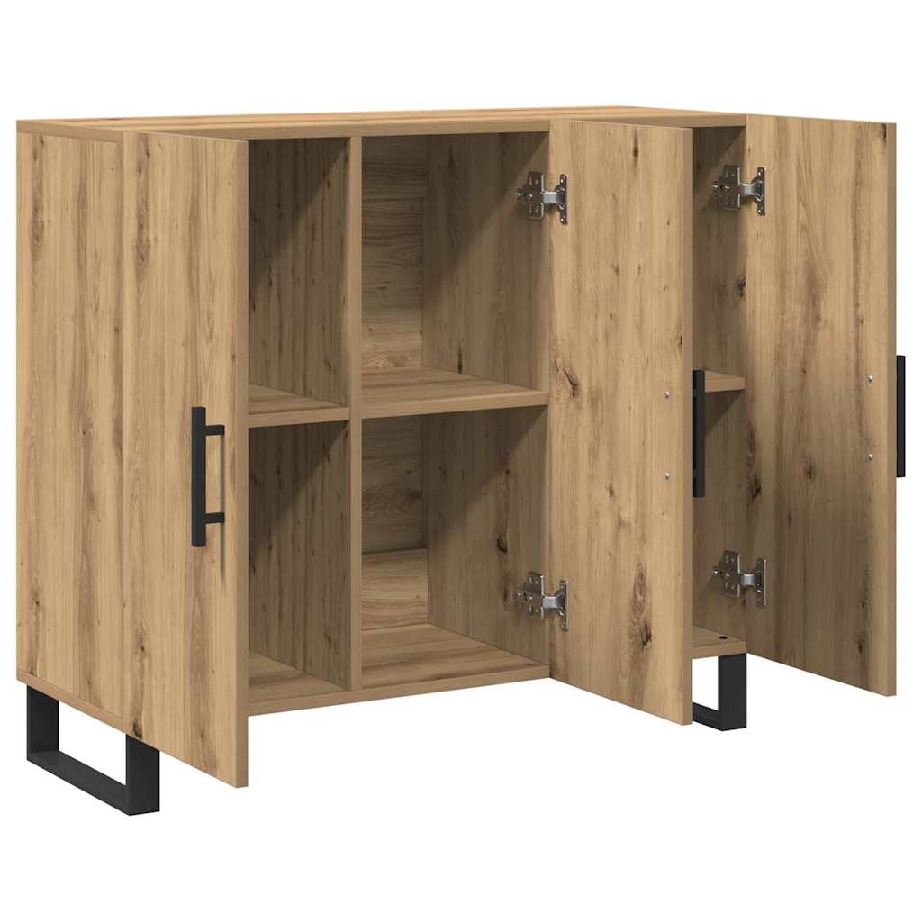 vidaXL Sideboard Artisan Oak 90 x 34 x 80 cm Engineered Wood