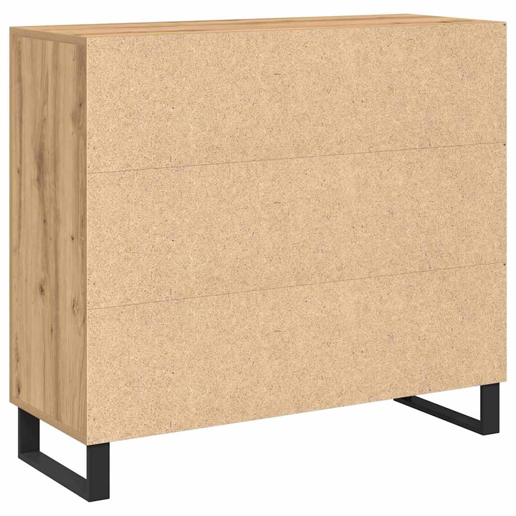 vidaXL Sideboard Artisan Oak 90 x 34 x 80 cm Engineered Wood