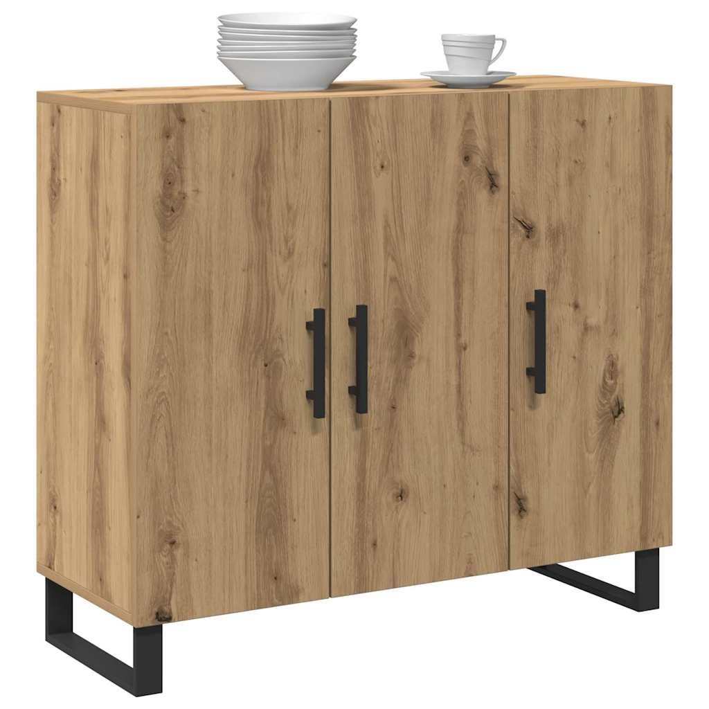 vidaXL Sideboard Artisan Oak 90 x 34 x 80 cm Engineered Wood