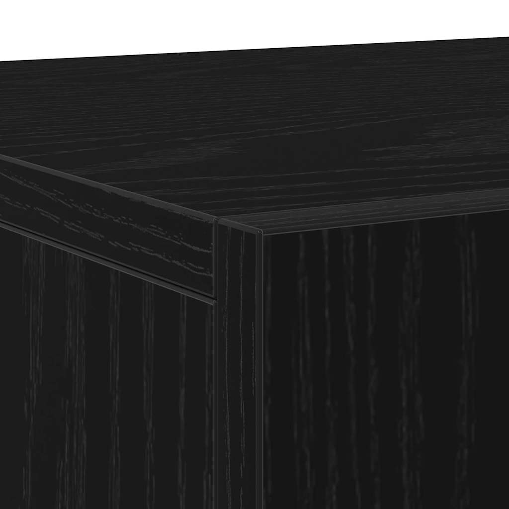 vidaXL Sideboard Black Oak 90 x 34 x 80 cm Engineered Wood