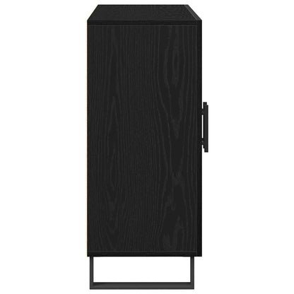 vidaXL Sideboard Black Oak 90 x 34 x 80 cm Engineered Wood