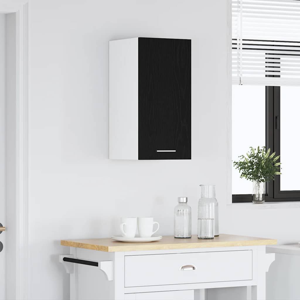 vidaXL Hanging Cabinet Black Oak 30x31x60 cm Engineered Wood