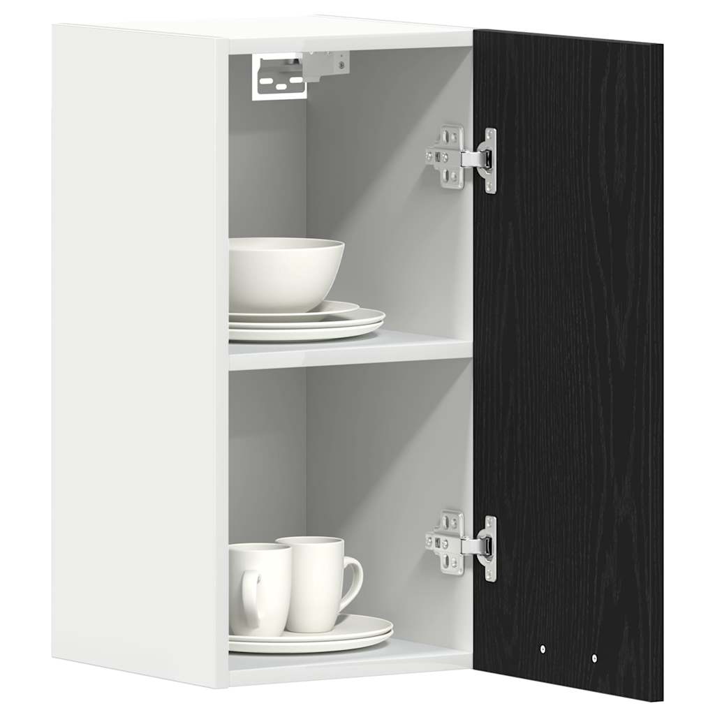 vidaXL Hanging Cabinet Black Oak 30x31x60 cm Engineered Wood