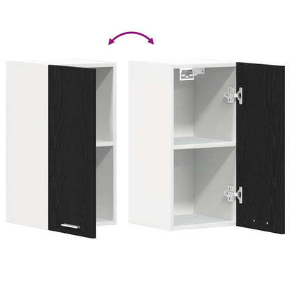 vidaXL Hanging Cabinet Black Oak 30x31x60 cm Engineered Wood