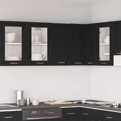 vidaXL Hanging Cabinet Black Oak 30x31x60 cm Engineered Wood
