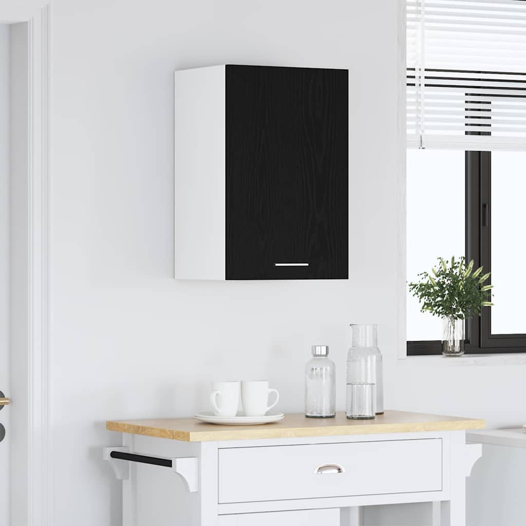 vidaXL Hanging Cabinet Black Oak 40x31x60 cm Engineered Wood