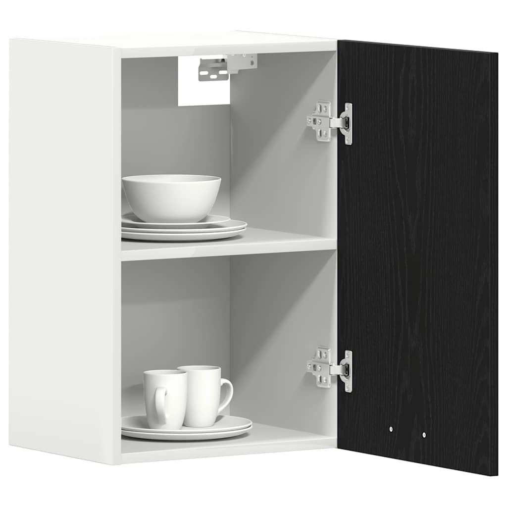 vidaXL Hanging Cabinet Black Oak 40x31x60 cm Engineered Wood