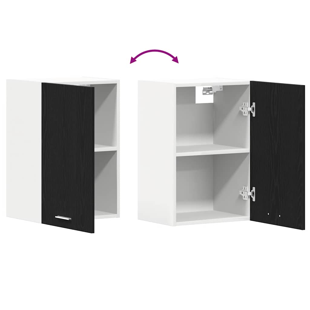 vidaXL Hanging Cabinet Black Oak 40x31x60 cm Engineered Wood