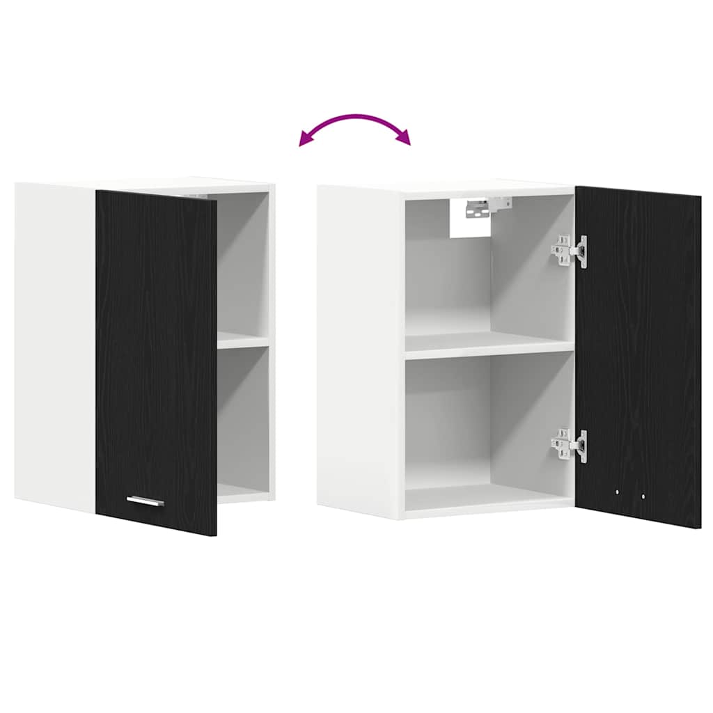vidaXL Hanging Cabinet Black Oak 40x31x60 cm Engineered Wood