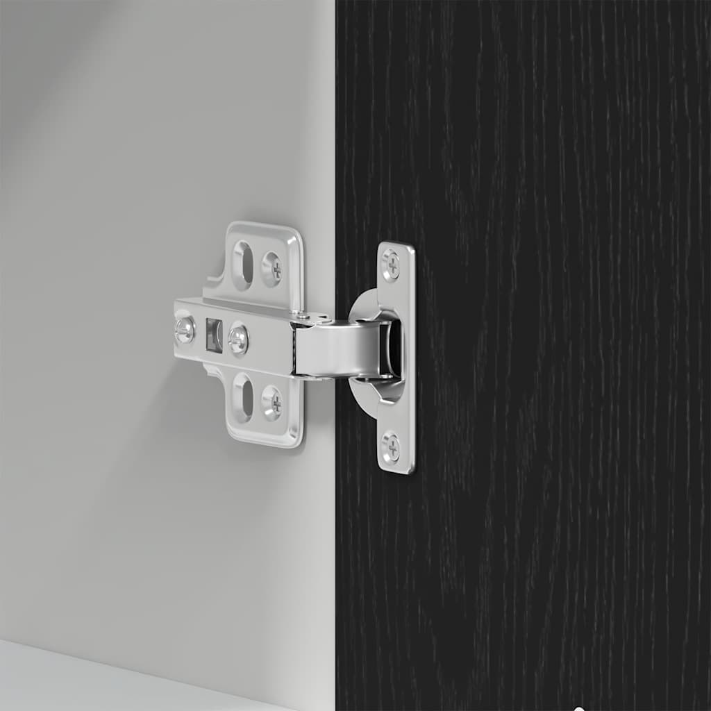 vidaXL Hanging Cabinet Black Oak 40x31x60 cm Engineered Wood