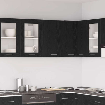 vidaXL Hanging Cabinet Black Oak 40x31x60 cm Engineered Wood