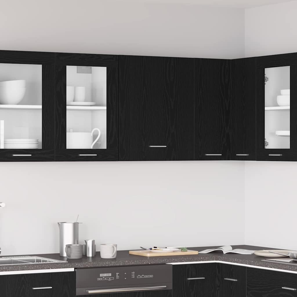 vidaXL Hanging Cabinet Black Oak 50 x 31 x 60 cm Engineered Wood