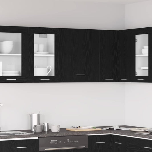 vidaXL Hanging Cabinet Black Oak 50 x 31 x 60 cm Engineered Wood