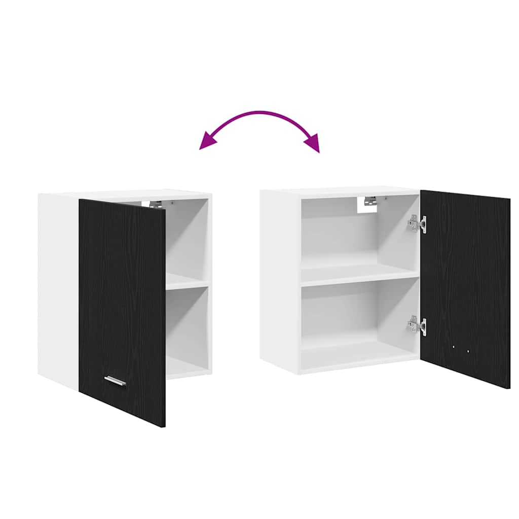 vidaXL Hanging Cabinet Black Oak 50 x 31 x 60 cm Engineered Wood