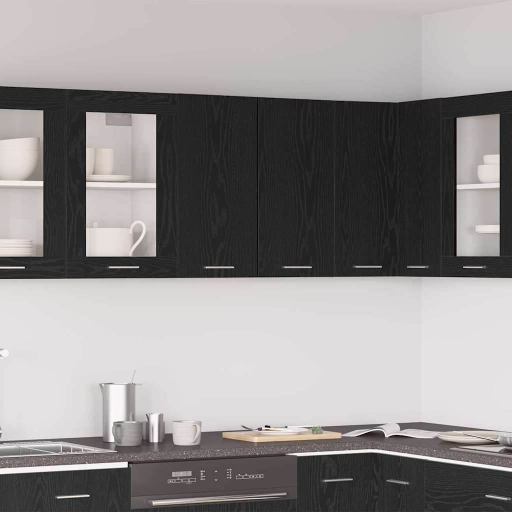 vidaXL Hanging Cabinet Lyon Black Oak 60 x 31 x 60 cm Engineered Wood