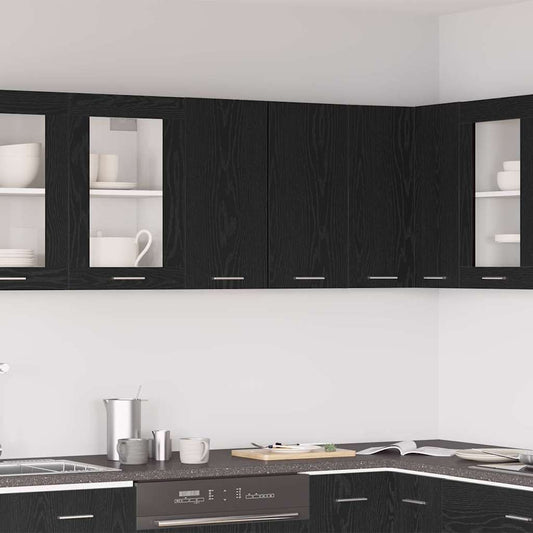 vidaXL Hanging Cabinet Lyon Black Oak 60 x 31 x 60 cm Engineered Wood