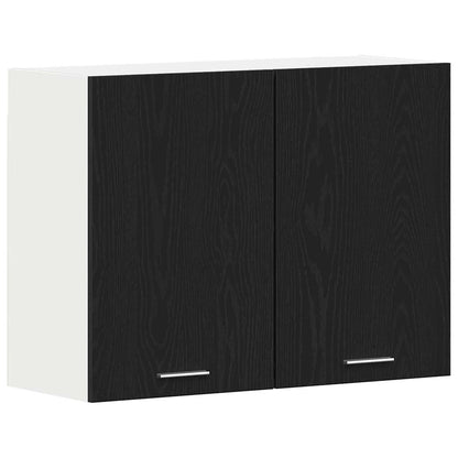 vidaXL Hanging Cabinet Lyon Black Oak 80 x 31 x 60 cm Engineered Wood