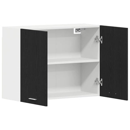 vidaXL Hanging Cabinet Lyon Black Oak 80 x 31 x 60 cm Engineered Wood
