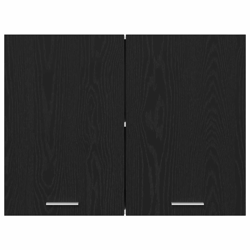 vidaXL Hanging Cabinet Lyon Black Oak 80 x 31 x 60 cm Engineered Wood