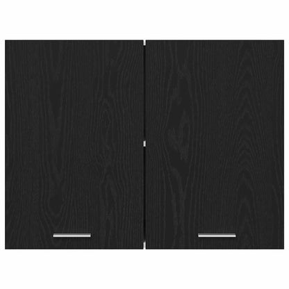 vidaXL Hanging Cabinet Lyon Black Oak 80 x 31 x 60 cm Engineered Wood