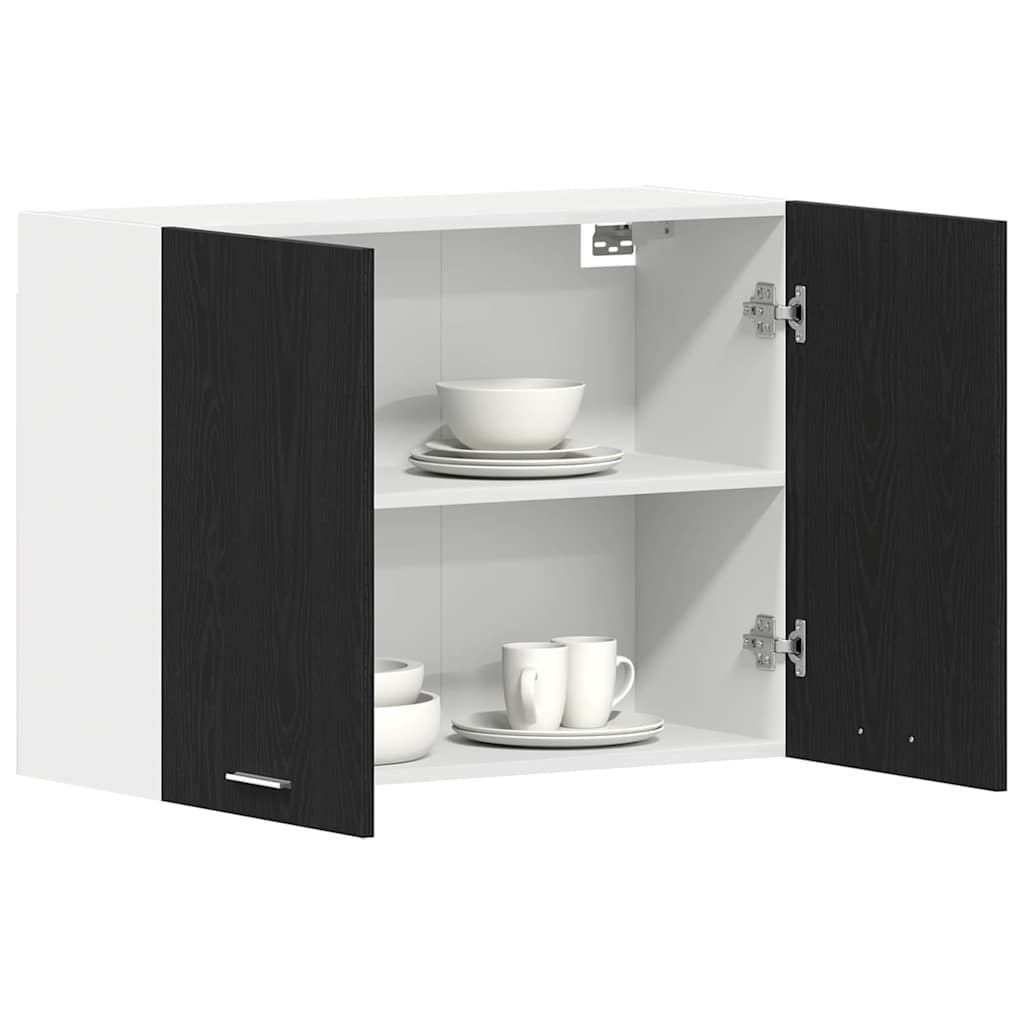 vidaXL Hanging Cabinet Lyon Black Oak 80 x 31 x 60 cm Engineered Wood