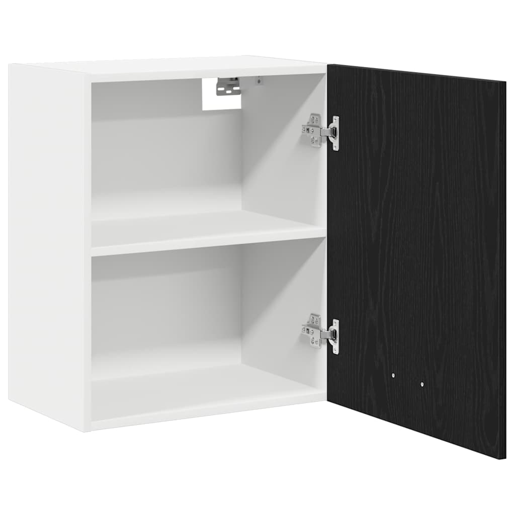 vidaXL Hanging Cabinet with Shelf Lyon 2 pcs Black Oak 50 x 31 x 60 cm