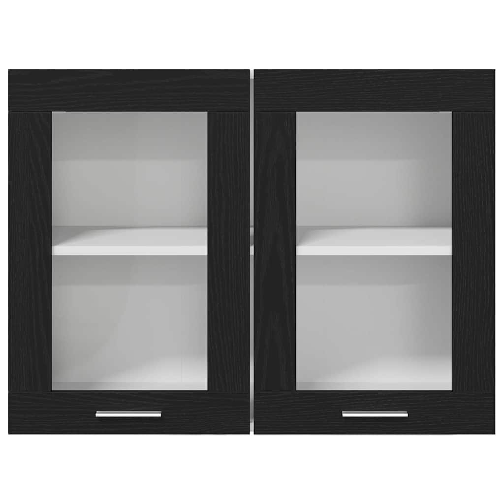 vidaXL Hanging Cabinet Lyon Black Oak 80 x 31 x 60 cm Engineered Wood