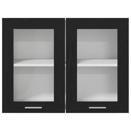 vidaXL Hanging Cabinet Lyon Black Oak 80 x 31 x 60 cm Engineered Wood