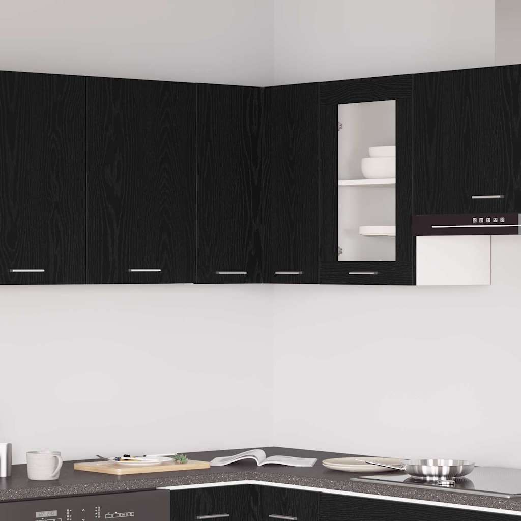 vidaXL Hanging Cabinet Lyon Black Oak 57 x 57 x 60 cm Engineered Wood