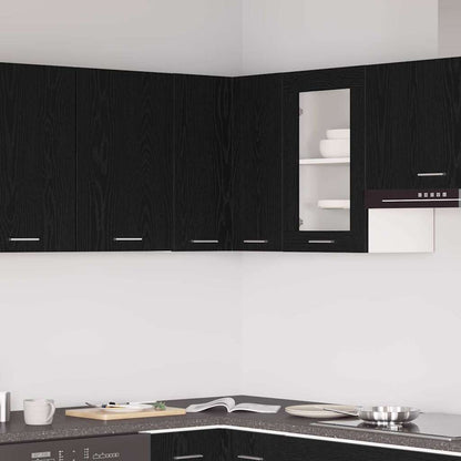 vidaXL Hanging Cabinet Lyon Black Oak 57 x 57 x 60 cm Engineered Wood