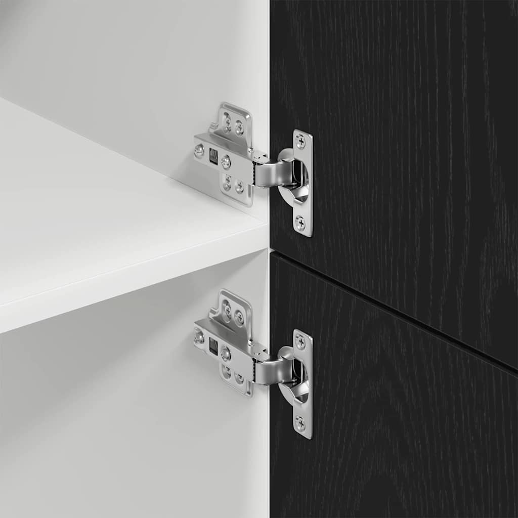 vidaXL Hanging Cabinet Lyon Black Oak 60 x 31 x 207 cm Engineered Wood