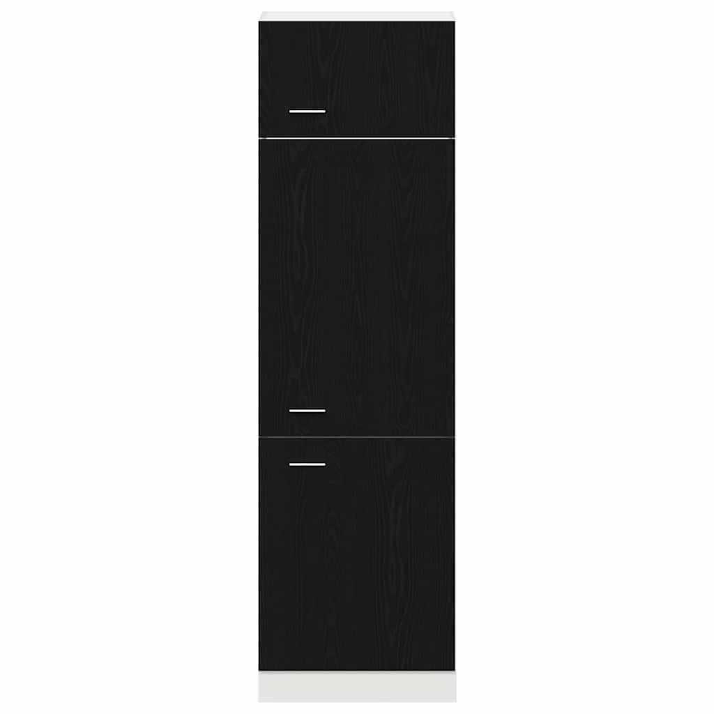 vidaXL Hanging Cabinet Lyon Black Oak 60 x 31 x 207 cm Engineered Wood