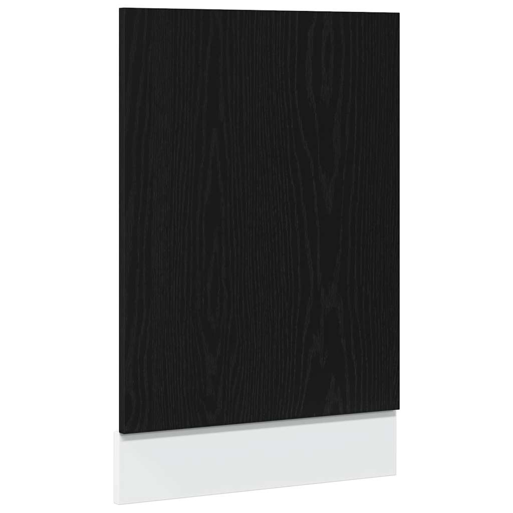 vidaXL Dishwasher Panel Lyon Black Oak 45x1.5x67 cm Engineered Wood