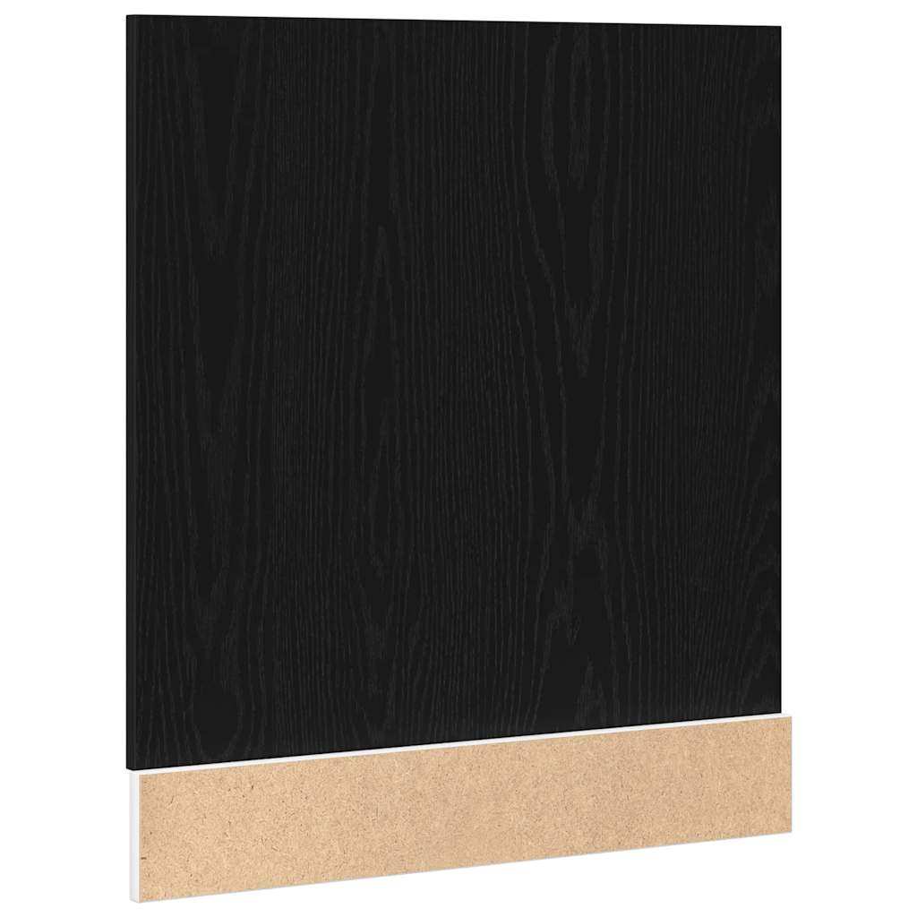 vidaXL Dishwasher Panel Lyon Black Oak 60x1.5x67 cm Engineered Wood