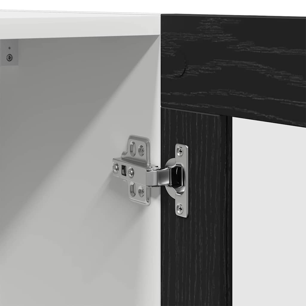 vidaXL Hanging Cabinet Black Oak 60 x 31 x 60 cm Engineered Wood