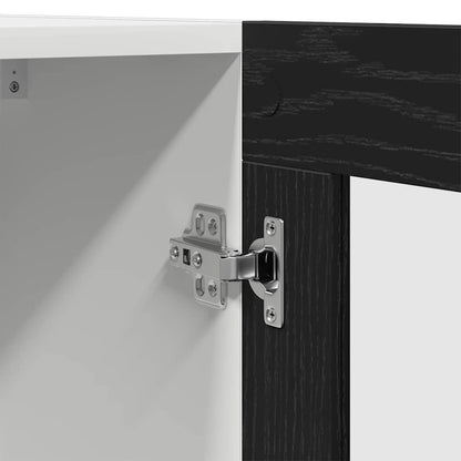 vidaXL Hanging Cabinet Black Oak 60 x 31 x 60 cm Engineered Wood