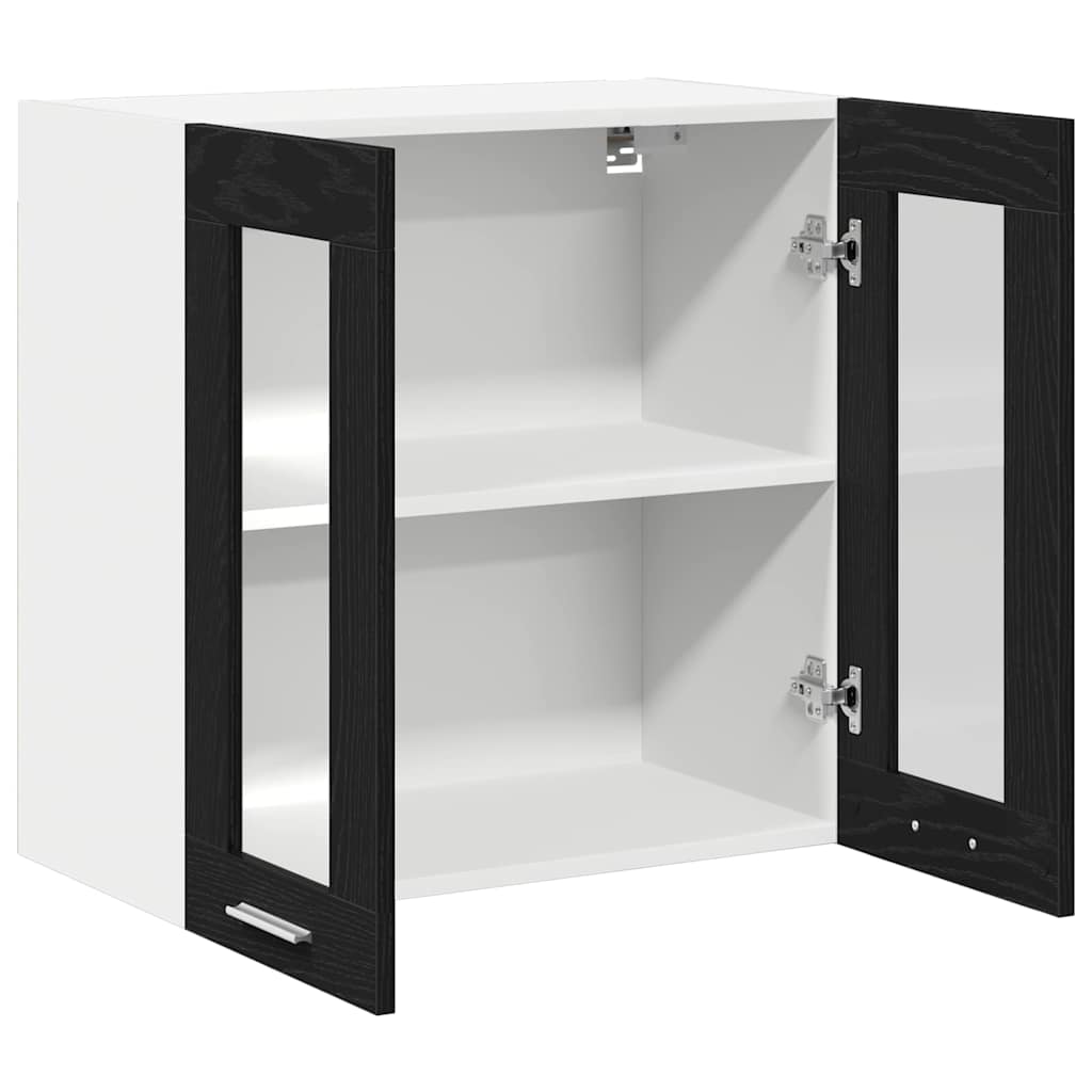 vidaXL Hanging Cabinet Black Oak 60 x 31 x 60 cm Engineered Wood