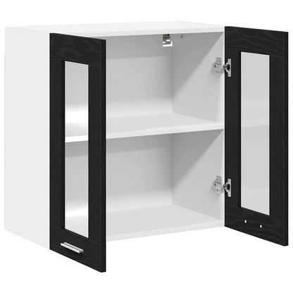 vidaXL Hanging Cabinet Black Oak 60 x 31 x 60 cm Engineered Wood