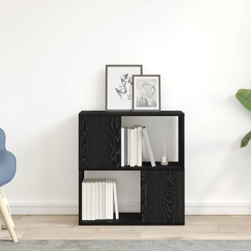 vidaXL TV Cabinet Set Black 60 x 24 x 63 cm Engineered Wood