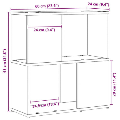 vidaXL TV Cabinet Set 60 x 24 x 63 cm Black Engineered Wood