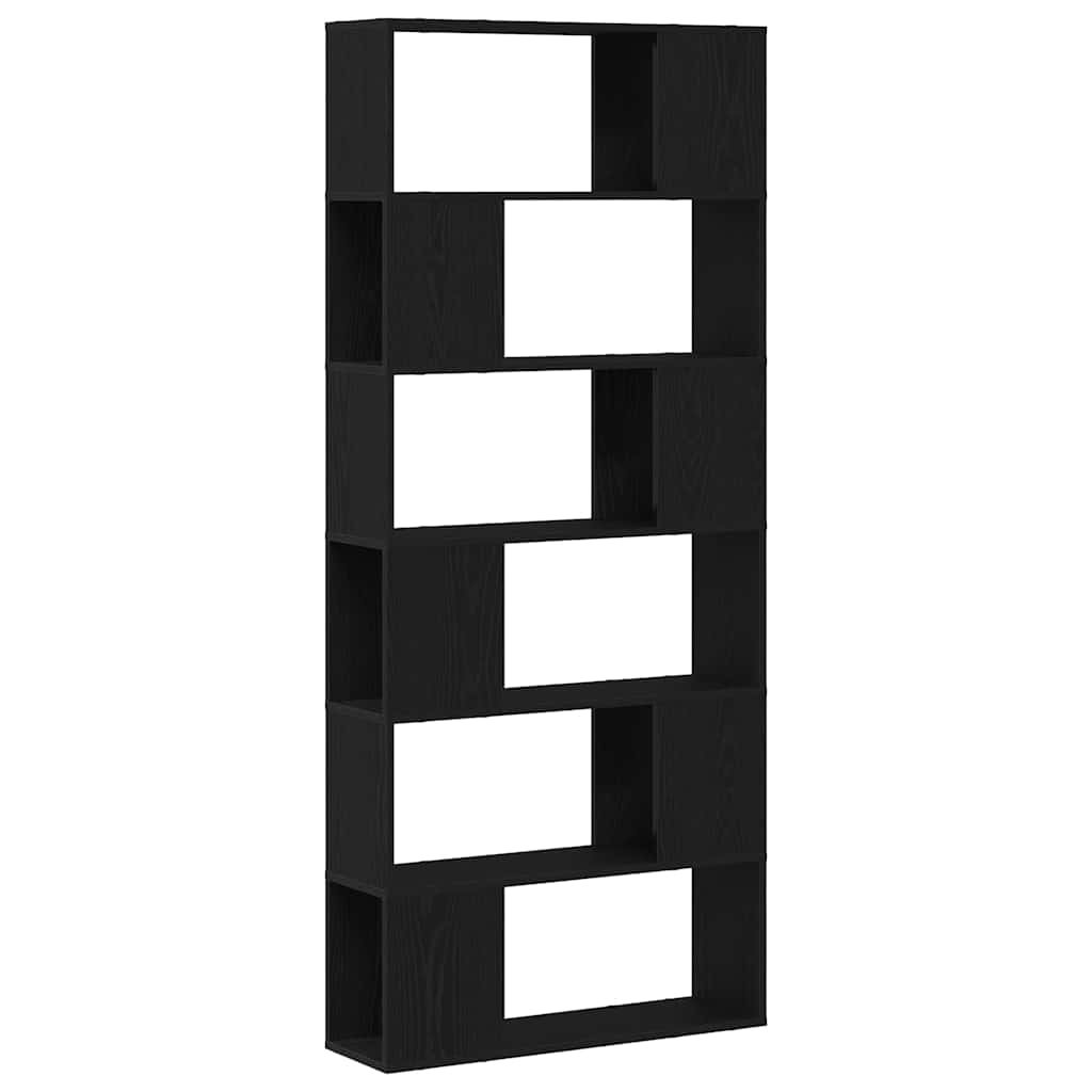 vidaXL TV Cabinet Set Black 80 x 24 x 186 cm Engineered Wood