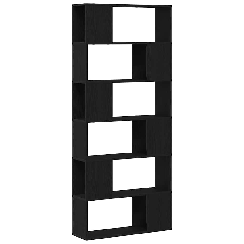 vidaXL TV Cabinet Set Black 80 x 24 x 186 cm Engineered Wood