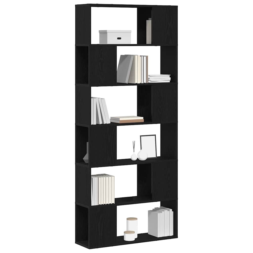 vidaXL TV Cabinet Set 80 x 24 x 186 cm Black Engineered Wood
