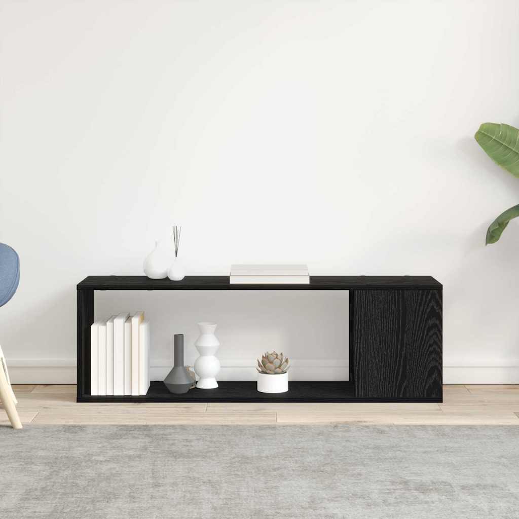 vidaXL TV Cabinet Set Black 100 x 24 x 63 cm Engineered Wood
