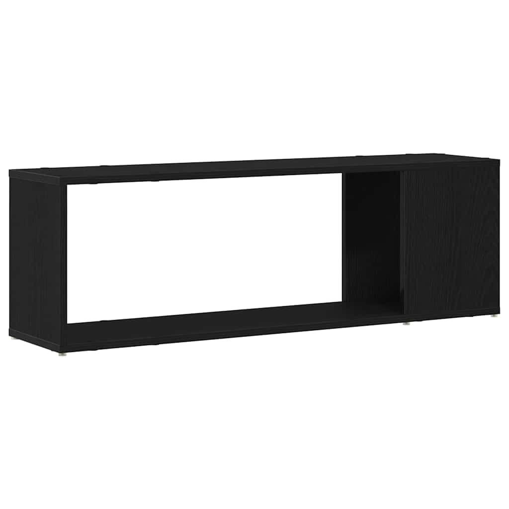 vidaXL TV Cabinet Set 100 x 24 x 63 cm Black Engineered Wood