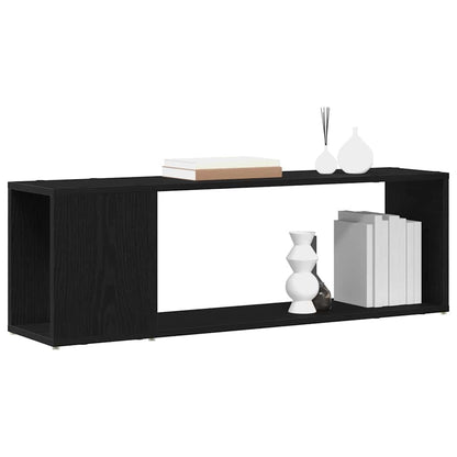 vidaXL TV Cabinet Set 100 x 24 x 63 cm Black Engineered Wood