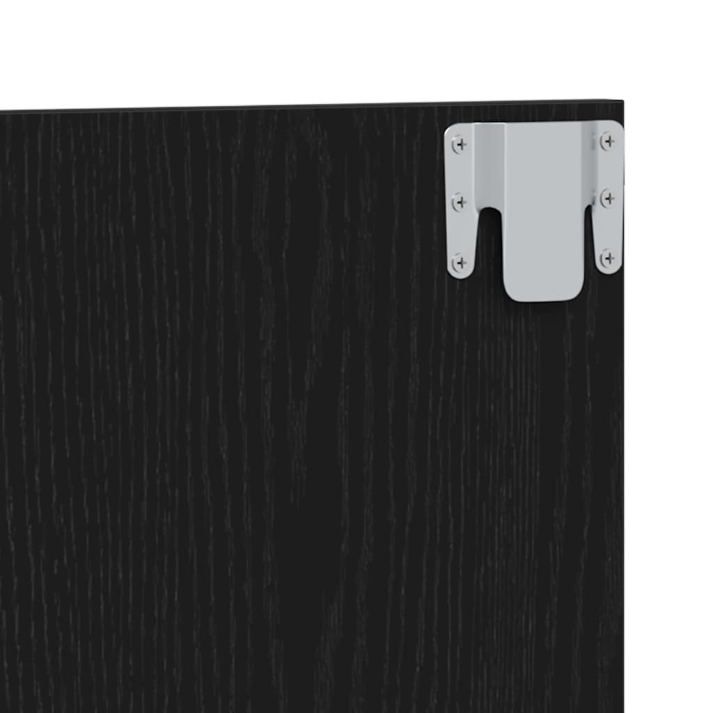 vidaXL Bed Headboard Black Oak 200 x 1.5 x 80.5 cm Engineered Wood
