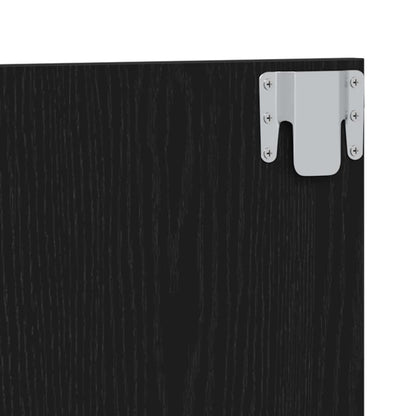vidaXL Bed Headboard Black Oak 200 x 1.5 x 80.5 cm Engineered Wood