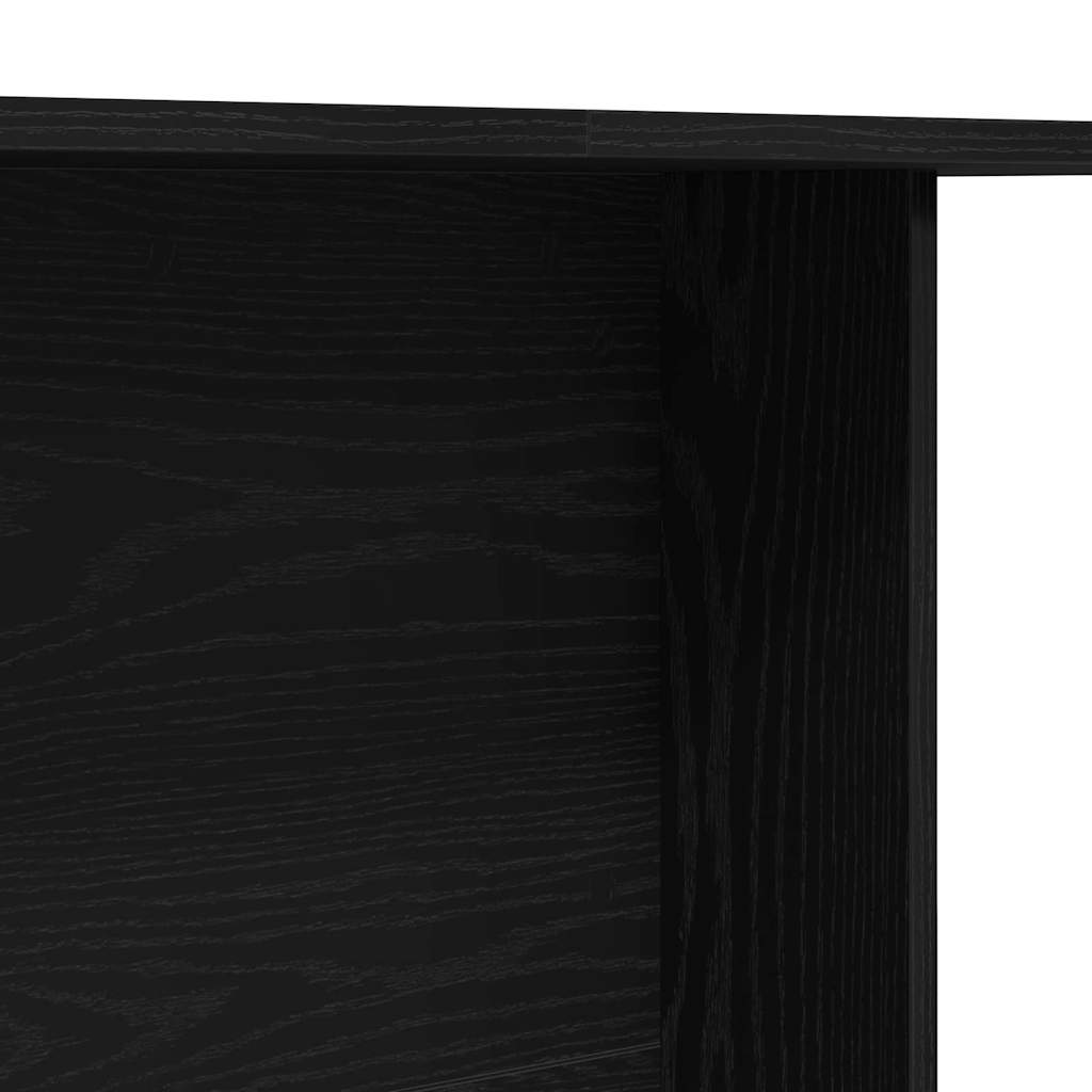 vidaXL Dining Table Black oak 110 x 60 x 75 cm Engineered wood