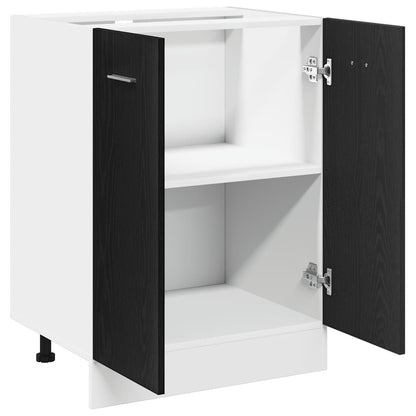 vidaXL Bottom Cabinet Black Oak 60x46x81,5 cm Engineered Wood
